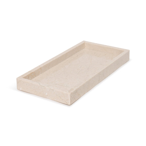 Marble tray 15x30cm, beige