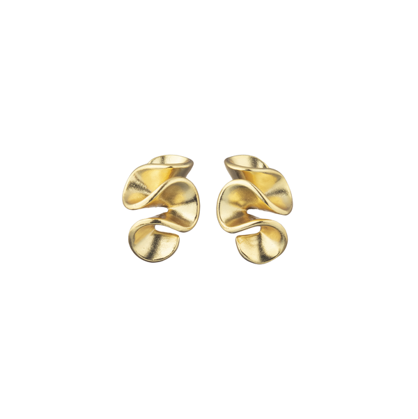 Swirl gold earrings