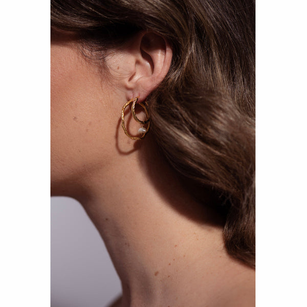 True love gold earrings
