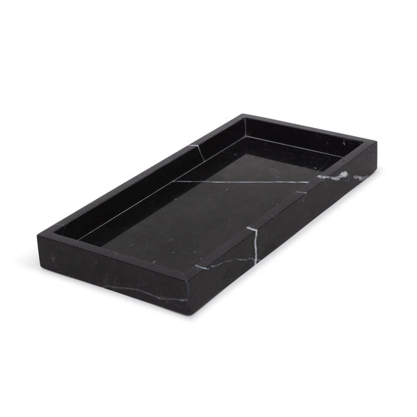 Marble tray 15x30cm, black