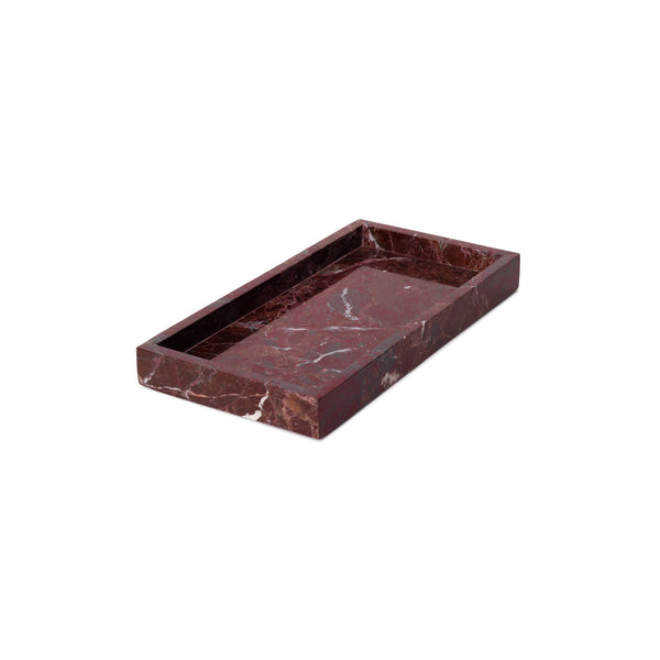 Marble tray 15x30cm, red