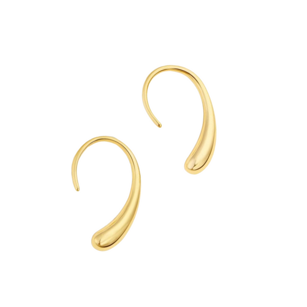Dangling gold earrings